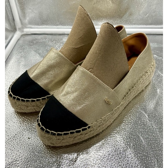 Kurt Geiger London Morello Gold Platform Slip On Espadrilles Womens Size 38 - Picture 10 of 16